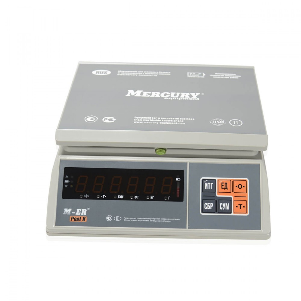 Фасовочные настольные весы M-ER 326 AFU-3.01 "Post II" LED USB-COM